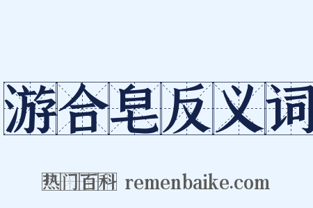 游合皂反义词是什么意思的图片
